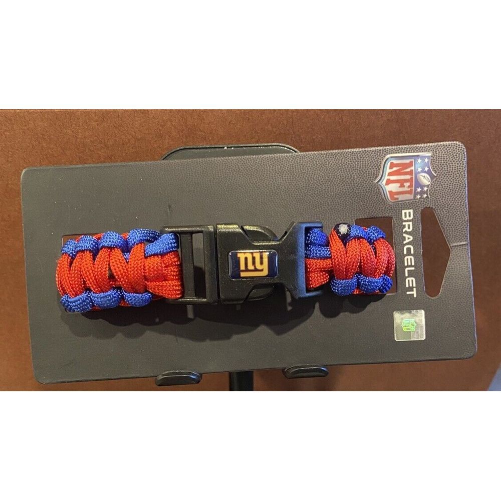 New York Giants NFL Football‎ Paracord Bracelet Team Colors Logo New